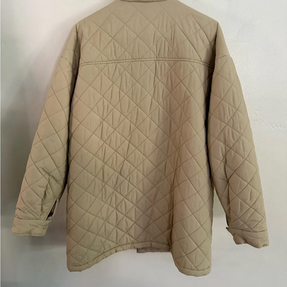 Women’s Quilted Tan Puffer Jacket, Size XL - Picture 3 of 4